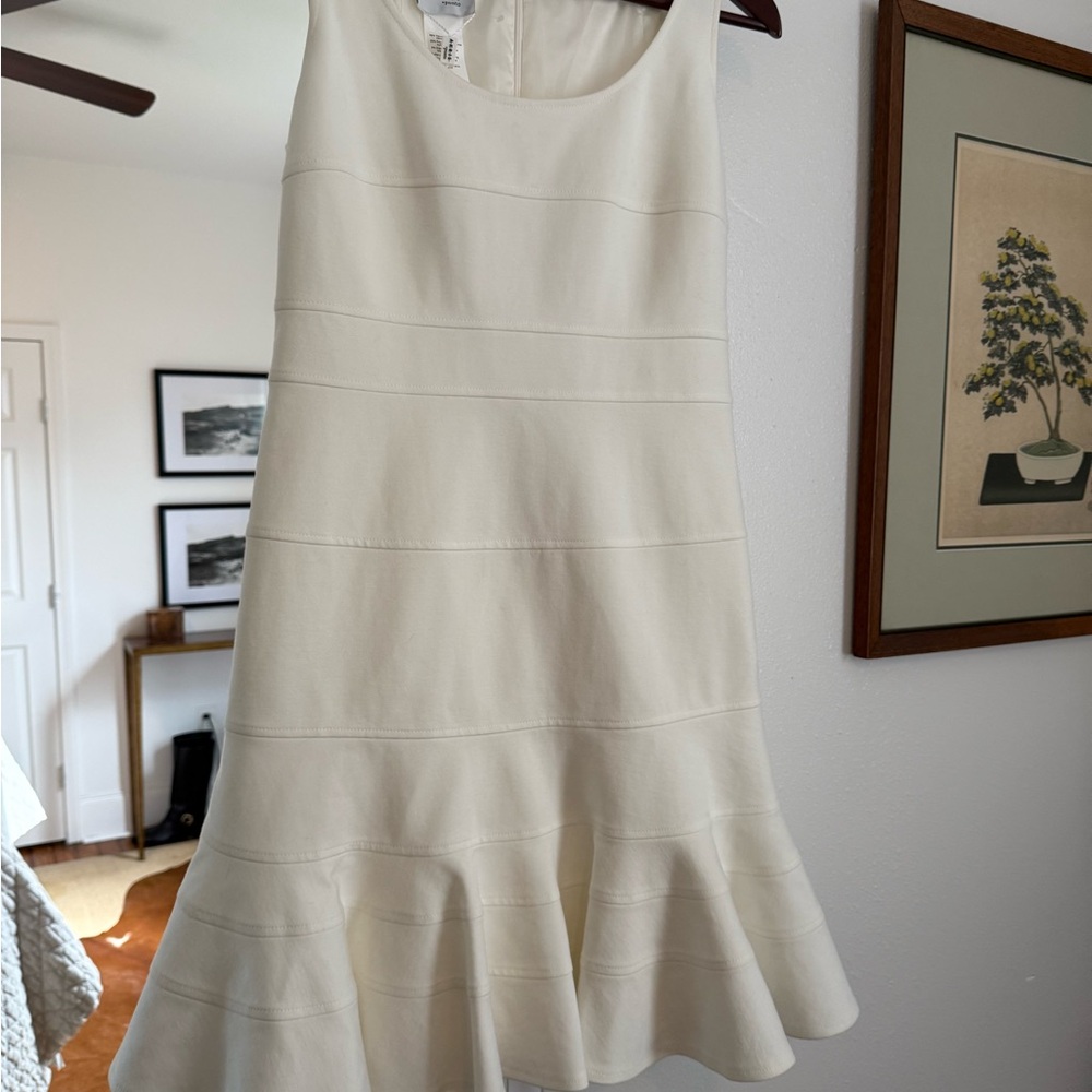 Akris Cream Sleeveless Mini Dress